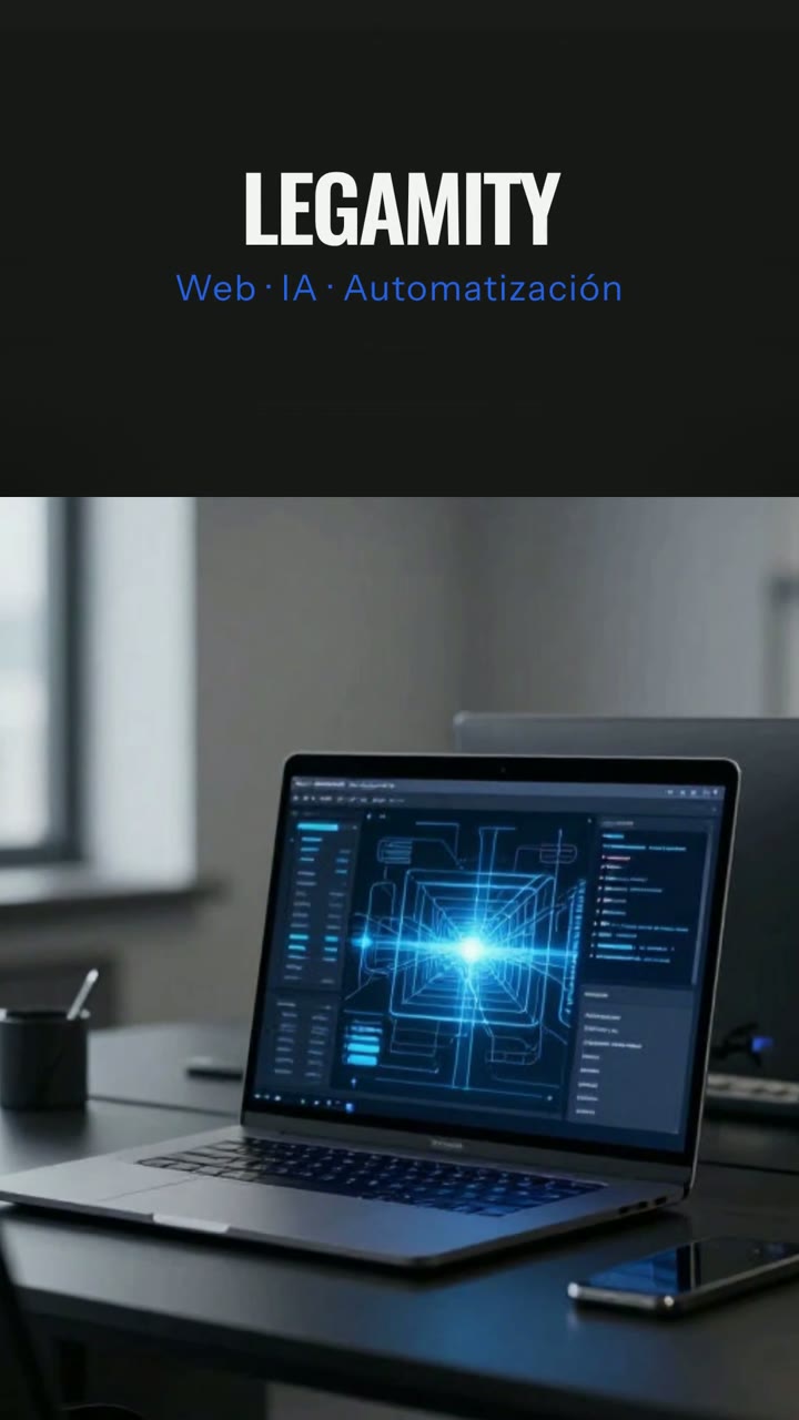 Portátil con un panel de automatización de LEGAMITY